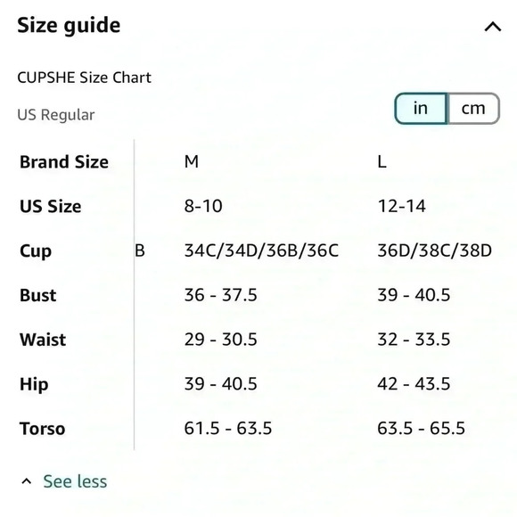 CUPSHE Women's Scoop Neck Wide Straps High Waisted Bathing Suit High Cut Lurex L - Picture 7 of 7